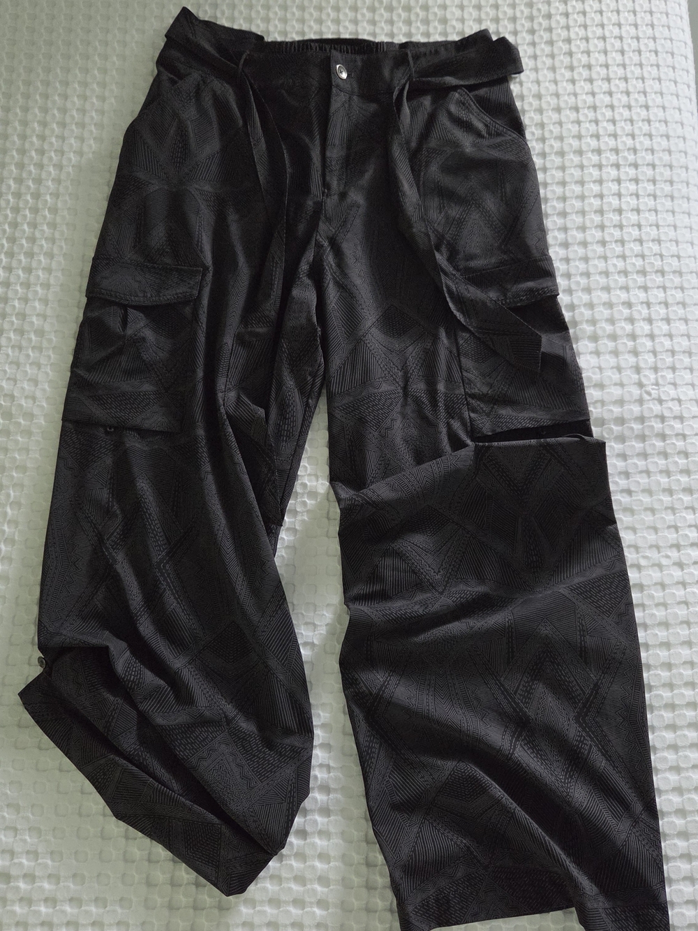 Royal Robbins Black Wide-Leg Cargo Jumpsuit Pants
